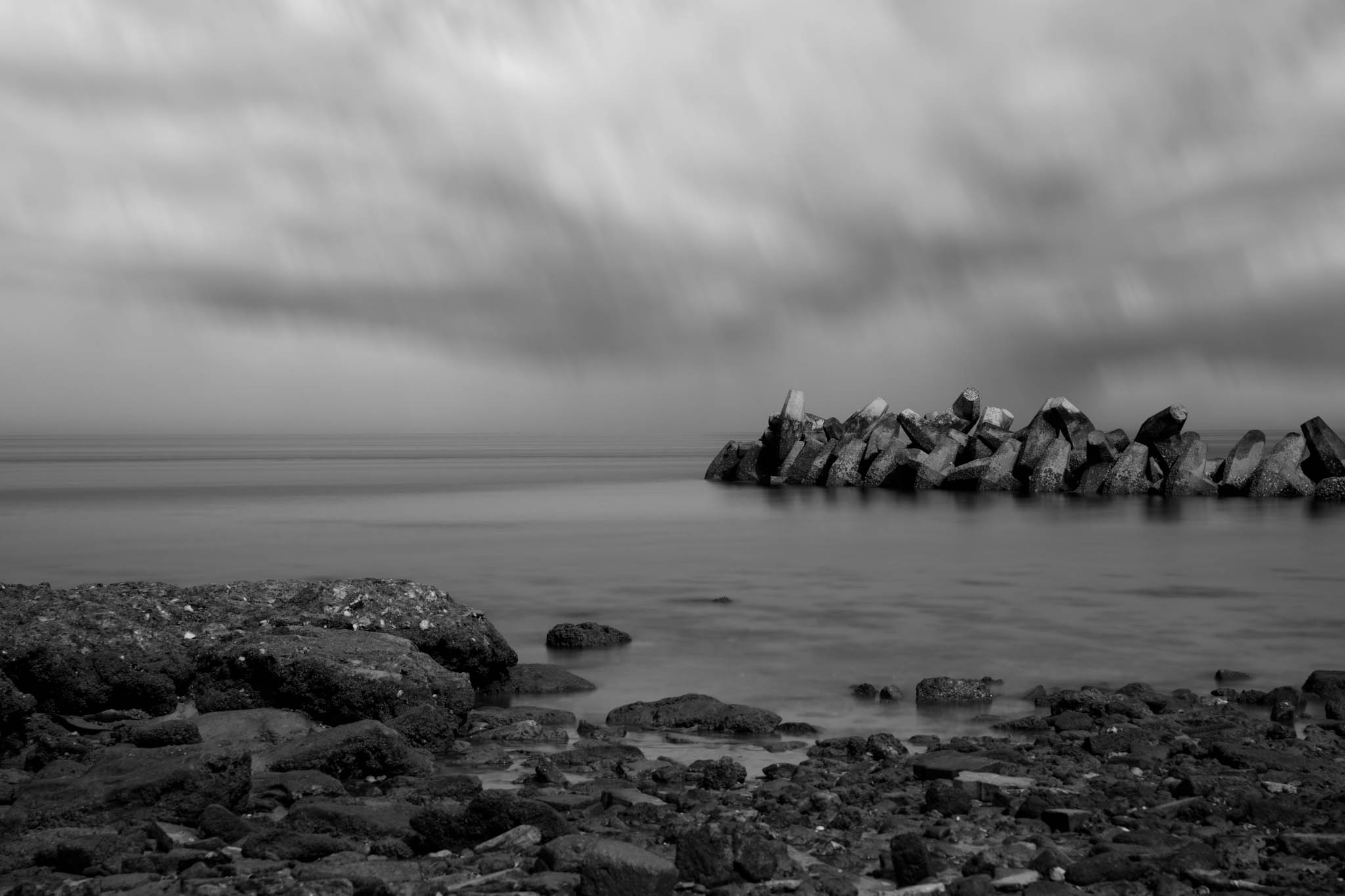Long Exposure Landscape in Anjafa Beach